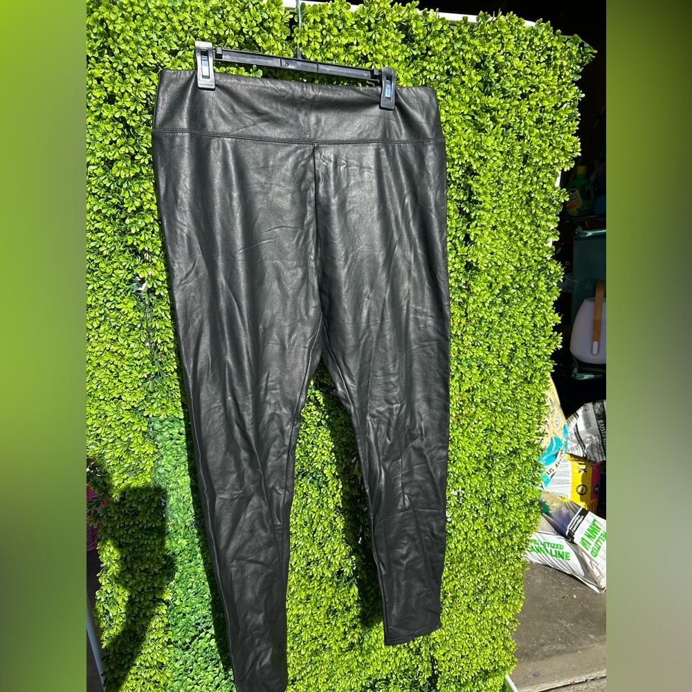 Black Faux Leather Pants